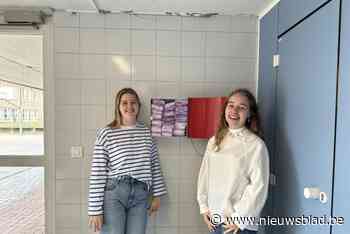Leerlingen Marthe (17) en Linne (17) zorgen voor gratis menstruatieproducten op school
