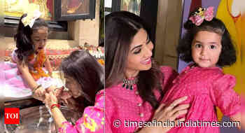 Shilpa washes and kisses Samisha's feet on Ashtami
