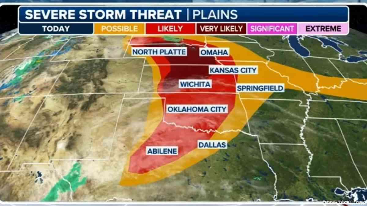Tens of millions of Americans under warnings as brutal storm barrels through the country bringing tornadoes and flooding - are you in its path?