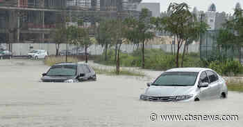 Unusual heavy rainfall sparks flash flooding in normally parched Dubai