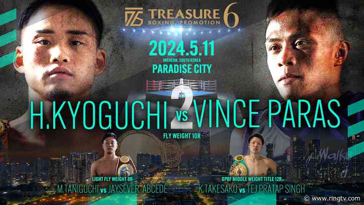 Hiroto Kyoguchi will face Vince Paras in a rematch in South Korea on May 11