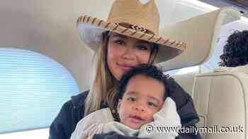 Khloe Kardashian, 39, cradles 'my baby' Tatum, 20 months, on private jet in heart-melting snapshot