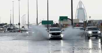 Dubai airport diverts flights as heavy rains flood runway, roads