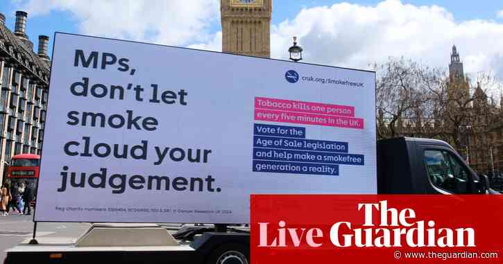 MPs vote to give smoking ban bill second reading – UK politics live