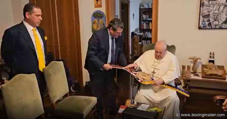 Pope Francis Blesses Special Fury-Usyk WBC Belt