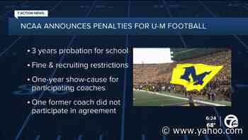 NCAA announces penalties for Michigan football including probation