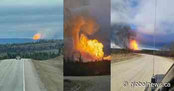 Fiery natural gas pipeline rupture in Yellowhead County prompts Alberta Wildfire response