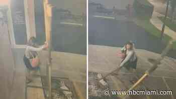 Video shows woman knocking down menorah in front of Sunny Isles Beach Chabad