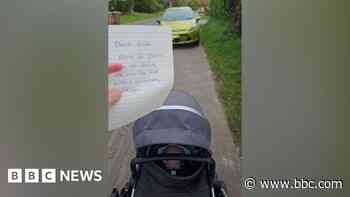 Mum begs drivers not to park on the pavement