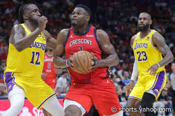 NBA play-in: Zion Williamson's 40-point night halted by leg injury in Pelicans loss