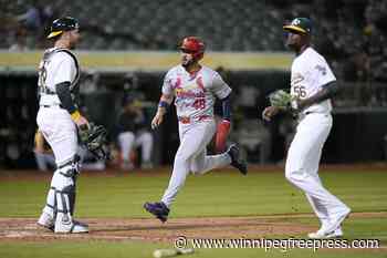 Lynn earns his first win in second stint with Cards, who beat A’s before season-low crowd of 3,296