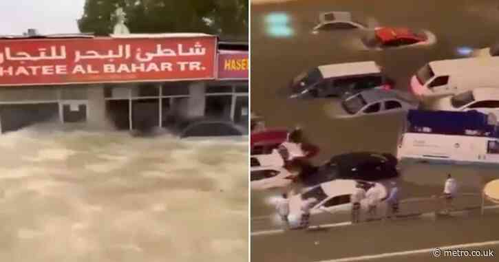 Chaos engulfs Dubai as people flee flooded desert city