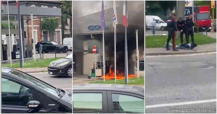 Ravenna, tenta di dare fuoco a una pompa di benzina. I carabinieri arrestano un uomo di 25 anni (video)