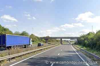 Three-car crash causes A14 closure in Cambridgeshire