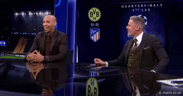 Thierry Henry and Jamie Carragher mock Manchester United over dwindling Champions League hopes