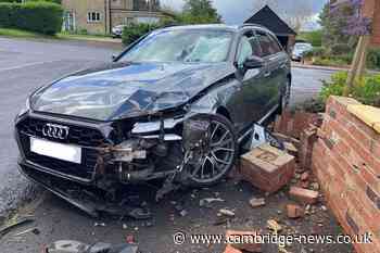 Cambridgeshire boy, 13, crashes Audi into garden wall after taking it from home