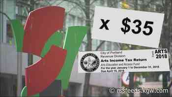 What is the Portland arts tax and where does the money go?