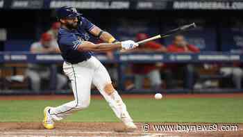 Rosario’s infield single lifts Rays over Angels 7-6 in 13 innings