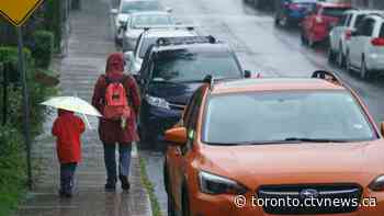 Rain, risk of thunderstorms in Toronto