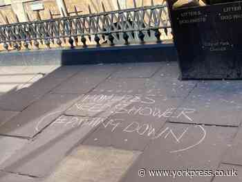 York: Anger at ‘anti-homeless’ graffiti near railway station