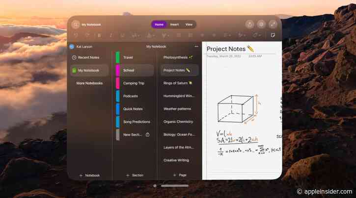 Microsoft brings OneNote to the Apple Vision Pro -- with a key limitation