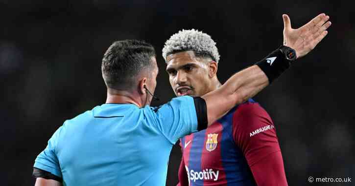 Ronald Araujo issues public apology after getting sent off in Barcelona’s Champions League defeat to PSG