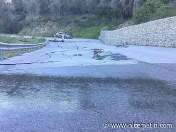 Cette route coupée par un glissement de terrain dans l’arrière-pays de Nice doit rester fermée et ça inquiète les riverains
