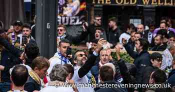 Real Madrid fans gather in city centre ahead of Champions League game against Manchester City