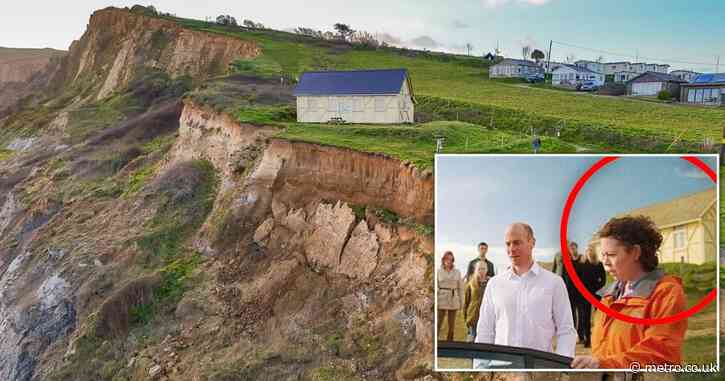 Fears chalet from iconic ITV drama could collapse off steep cliff into the sea
