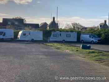 'Encampment' of travellers pitch-up at Colchester beauty spot
