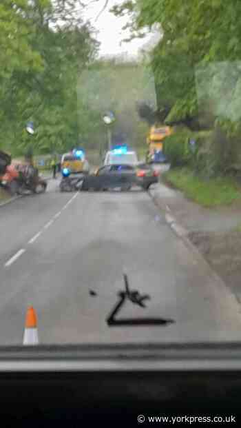 Road closed after crash near Malton Police Station