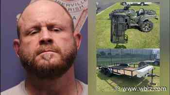 Blanks man arrested for the theft of a 4-wheeler, utility trailer