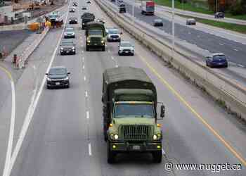 Military operations training on highways between Ottawa and North Bay this weekend