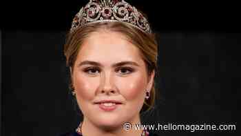 Princess Catharina-Amalia makes shimmering debut at first ever state banquet in Ruby Peacock tiara