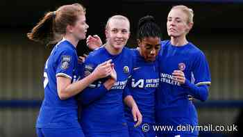 Chelsea go top of the Women's Super League with 3-0 win over Aston Villa - as Emma Hayes' side overtake Man City on goal difference with four games to go