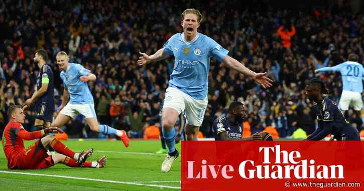 Manchester City v Real Madrid: Champions League quarter-final, second leg, extra time – live