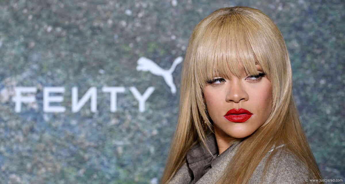 Rihanna Rocks Red Lip & Bangs For Fenty x Puma Launch Event In London