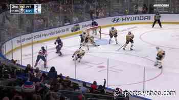 Alex Nedeljkovic with a Spectacular Goalie Save from New York Islanders vs. Pittsburgh Penguins