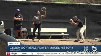 CSU San Marcos softball player makes history