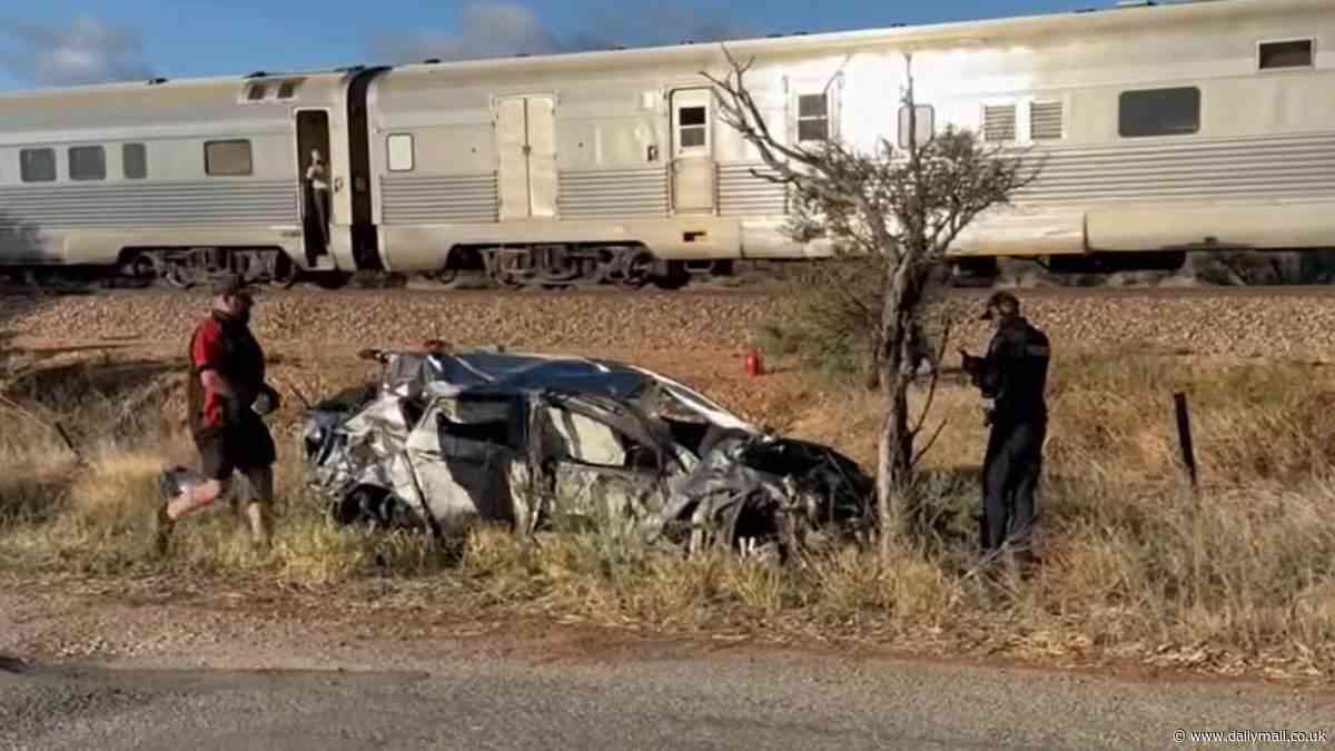 Two teen boys lucky to be alive after they crashed into iconic Australian train, The Ghan, during its cross-country journey at Baroota near Port Pirie