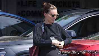 Pregnant Rooney Mara dresses her baby bump in head-to-toe black as she steps out in LA on her 39th birthday while preparing for second child with Joaquin Phoenix