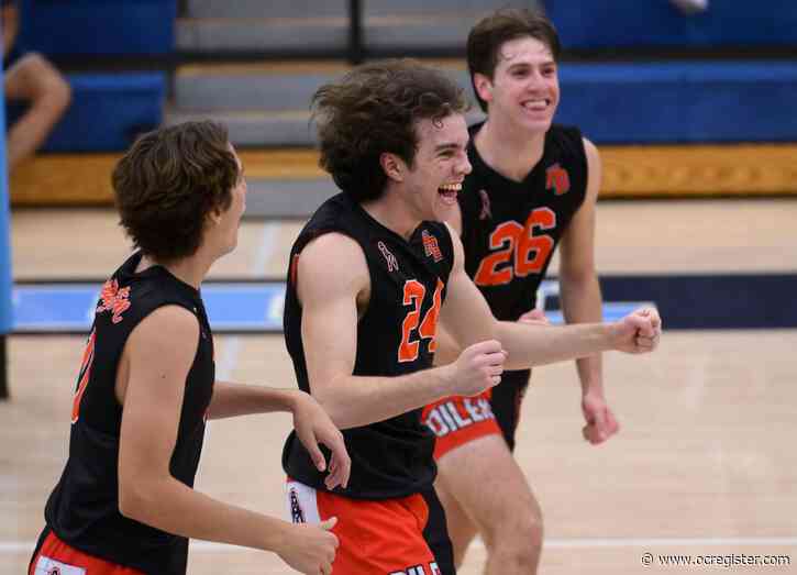 Huntington Beach’s win over Corona del Mar in five-set thriller a likely preview of the boys volleyball playoffs
