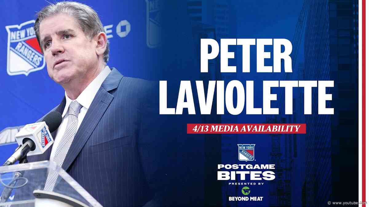 NYR vs NYI: Peter Laviolette Postgame Media Availability | April 13, 2024