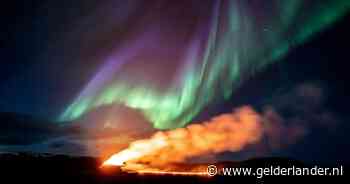 VIDEO | Betoverende timelapse: noorderlicht te zien boven vulkaanuitbarsting IJsland