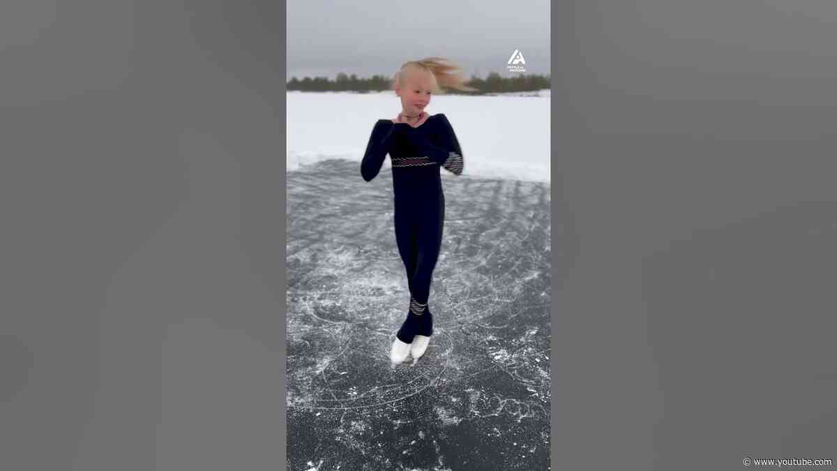 This ice skating prodigy can draw circles around any world champion!