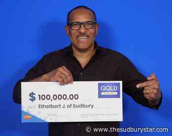 Sudbury man jumps for joy after winning $100,000
