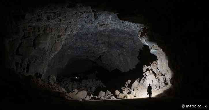 Thousands of years ago, people lived in a massive lava tube