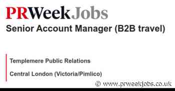 Templemere Public Relations: Senior Account Manager (B2B travel)