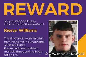 Crimestoppers offers £20,000 reward in renewed appeal to solve murder of Sunderland teenager Kieran Williams