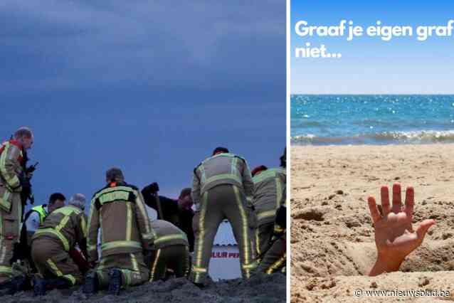 Kustreddingsdienst herlanceert campagne nadat jongen (12) uit diepe put op strand bevrijd wordt: “Hoe kan dit blijven gebeuren?”